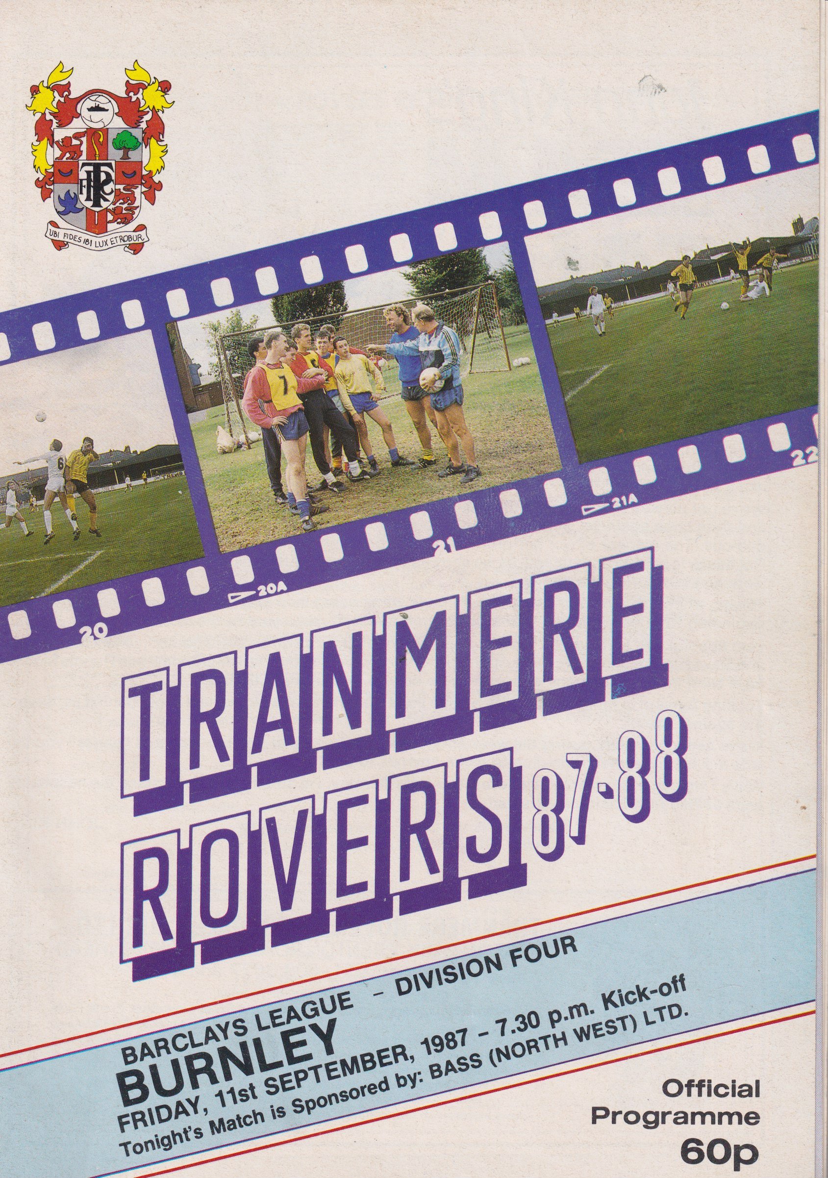 Tranmere Rovers v Burnley match programme
